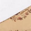 Тканини портьєрні тканини - Декоративна тканина Кареліан квіти фон оливка