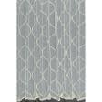 Тканини гардинні тканини - Тюль сітка вишивка  Ромби Марокко колір молочний, золото з фестоном