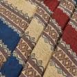 Тканини для декоративних подушок - Гобелен смуга бордо синя золото