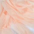 Тканини гардинні тканини - Тюль Вуаль-шовк колір абрикос з обважнювачем