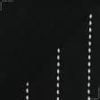 Тканини для костюмів - Костюмна Мінкс біла смужка пунктир на чорному