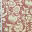 Ткани для штор - Декоративная ткань Саймул Бакстон цветы большие фон красный