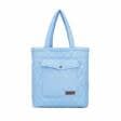 Ткани сумка шоппер - Сумка "Winter Coat" "ТаKа Sumka плащевка голубая длина ручки 50см