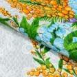 Ткани хлопок - Ткань скатертная рогожка весение цветы