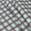 Ткани для декоративных подушек - Экокоттон   эдинбург  клетка красный