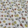 Ткани для декоративных подушек - Экокоттон мишутки цветные красный