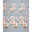 Ткани для постельного белья - Бязь набивная ГОЛД DW персиковые цветы на сером фоне