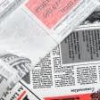 Ткани хлопок смесовой - Декоративная ткань лонета Британские новости красно-черный