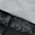 Ткани для верхней одежды - Плащевая LILY лаке стеганая с синтепоном 100г/м 7см*7см черный