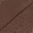Тканини для суконь - Платтяна Мотік жакард коричнева