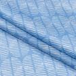 Тканини котон, джинс - Котон Сiliegaj сатин стрейч геометрія біло-блакитний