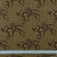 Тканини для декоративних подушок - Декор-гобелен букетик старе золото,коричневий
