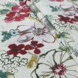 Тканини для дому - Декоративна тканина Лорас квіти т.червоний, т.фуксія