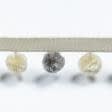 Ткани фурнитура для декора - Тесьма с помпонами репсовая Ирма цвет крем, серый 20 мм