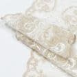 Тканини фурнітура для декора - Декоративне мереживо Лівія  молочний,золото