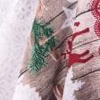 Тканини для печворку - Декоративна новорічна тканина Іскерча/ESCARCHA бордовий, молочний  купон