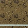 Ткани для мебели - Декор-гобелен надира листья  старое золото,коричневый