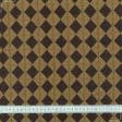 Ткани для декоративных подушек - Декор-гобелен  ромбики старое золото,коричневый