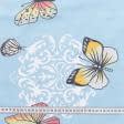 Тканини бавовняні сумішеві - Бязь набивна ГОЛД DW метелики