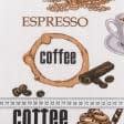 Тканини бавовна - Тканина рушникова вафельна набивна кава еспресо