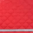 Тканини для покривал - Підкладка 190Т термопаяна  з синтепоном  100г/м  5см*5см червона