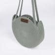 Тканини сумка шопер - Сумка зі шнура Knot Bag кругла фісташка S