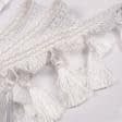 Тканини фурнітура для декора - Бахрома бріджит китиця білий
