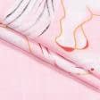 Тканини для дитячої постільної білизни - Бязь набивна Голд DW дитяча єдинороги рожевий