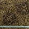 Тканини для безкаркасних крісел - Декор-гобелен Чізана квіти старе золото,коричневий