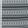 Тканини портьєрні тканини - Гобелен Орнамент-96 т.синій, сірий, молочний