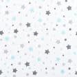 Тканини для дитячого одягу - Ситець-67 ТКЧ зірки сіро-бірюзові