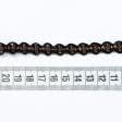 Тканини тасьма - Тасьма Бріджит вузька колір чорно-коричневий 8 мм