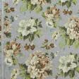 Ткани спец.ткани - Декоративная ткань панама Амбер цветы большие терракот