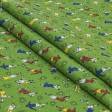Тканини для дитячого одягу - Екокотон футболісти тон зелений