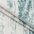 Ткани для декоративных подушек - Велюр жаккард Дакар волна цвет крем-брюле, лазурь
