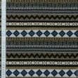 Ткани для декоративных подушек - Гобелен  орнамент -102 серо-желтый,черный,синий,молочный
