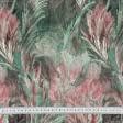 Ткани велюр/бархат - Декоративный велюр Фарид степная трава зеленый, фрез