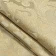 Ткани для декора - Портьерная ткань Ревю фон беж-золото