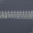 Ткани тесьма - Тесьма шторная Вафелька с петлей на трубу прозрачная КС-1:2 100мм±0.5мм/50м