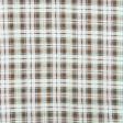 Тканини для сорочок - Фланель сорочкова клітина коричнево / бірюзовий