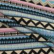 Ткани для декоративных подушек - Гобелен  орнамент-116 нежно голубой,черный,св.беж,св.розовый