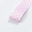 Тканини фурнітура для декоративних виробів - Репсова стрічка Тера клітинка діагональ колір рожевий, білий 37мм