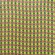 Тканини для суконь - Платтяний атлас Каліте  принт лимонний/коричневий/зелений