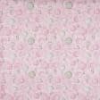 Тканини портьєрні тканини - Декоративна тканина Бімбі/BIMBI  звірята на кульках рожеві
