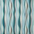 Ткани портьерные ткани - Декоративная ткань  сатен  ананда/ananda полоса-волна синий,коричн