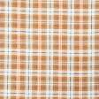 Ткани для рубашек - Фланель рубашечная клетка коричневый/оранжевый