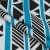 Декоративная ткань каюко полоса графика синий, черный