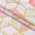 Декоративный велюр принт геометрия/polygon персиковы,розовый,золото