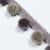 Тесьма репсовая с помпонами ирма цвет сизый, серо-бежевый 20 мм