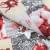 Декоративна новорічна тканина лонета колаж /x-mas wish / іграшки, сірий, бежевий